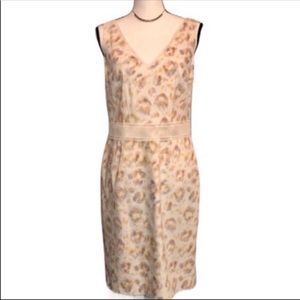 Ann Taylor Cream Pastel Floral Patterned Dress